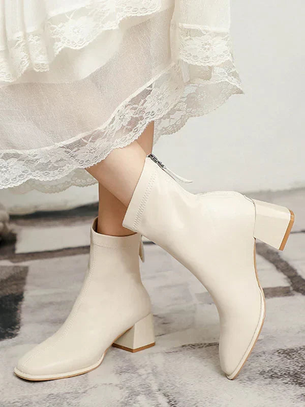 Bottes Femme Zippées Confortables Quotidiennes