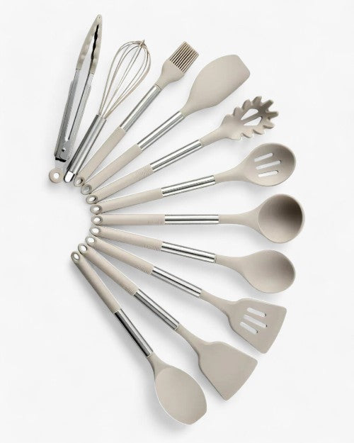 Ustensiles de Cuisine Silicone Pratiques avec Porte