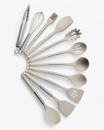 Ustensiles de Cuisine Silicone Pratiques avec Porte