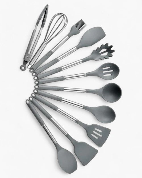 Ustensiles de Cuisine Silicone Pratiques avec Porte