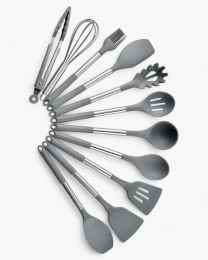 Ustensiles de Cuisine Silicone Pratiques avec Porte