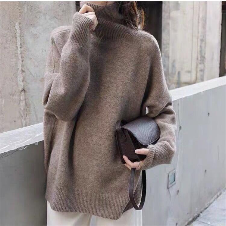Pull Femme Laine Douce Col Roulé