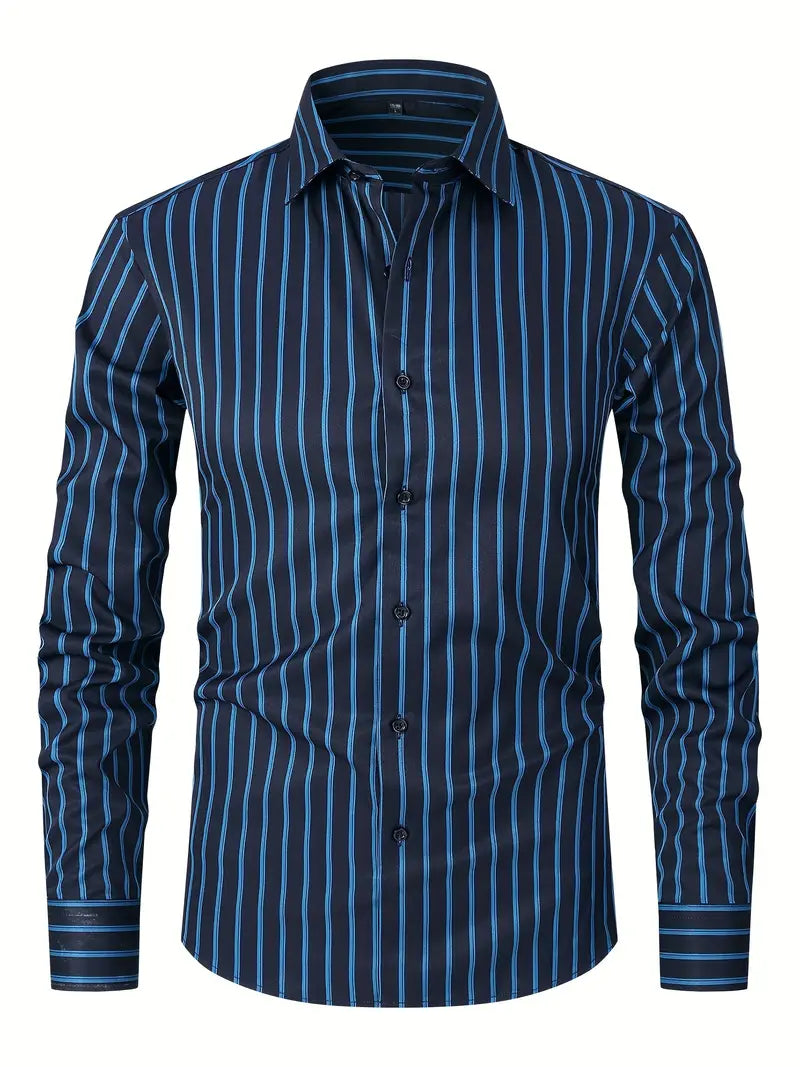 Chemise Streepée Classique pour Hommes