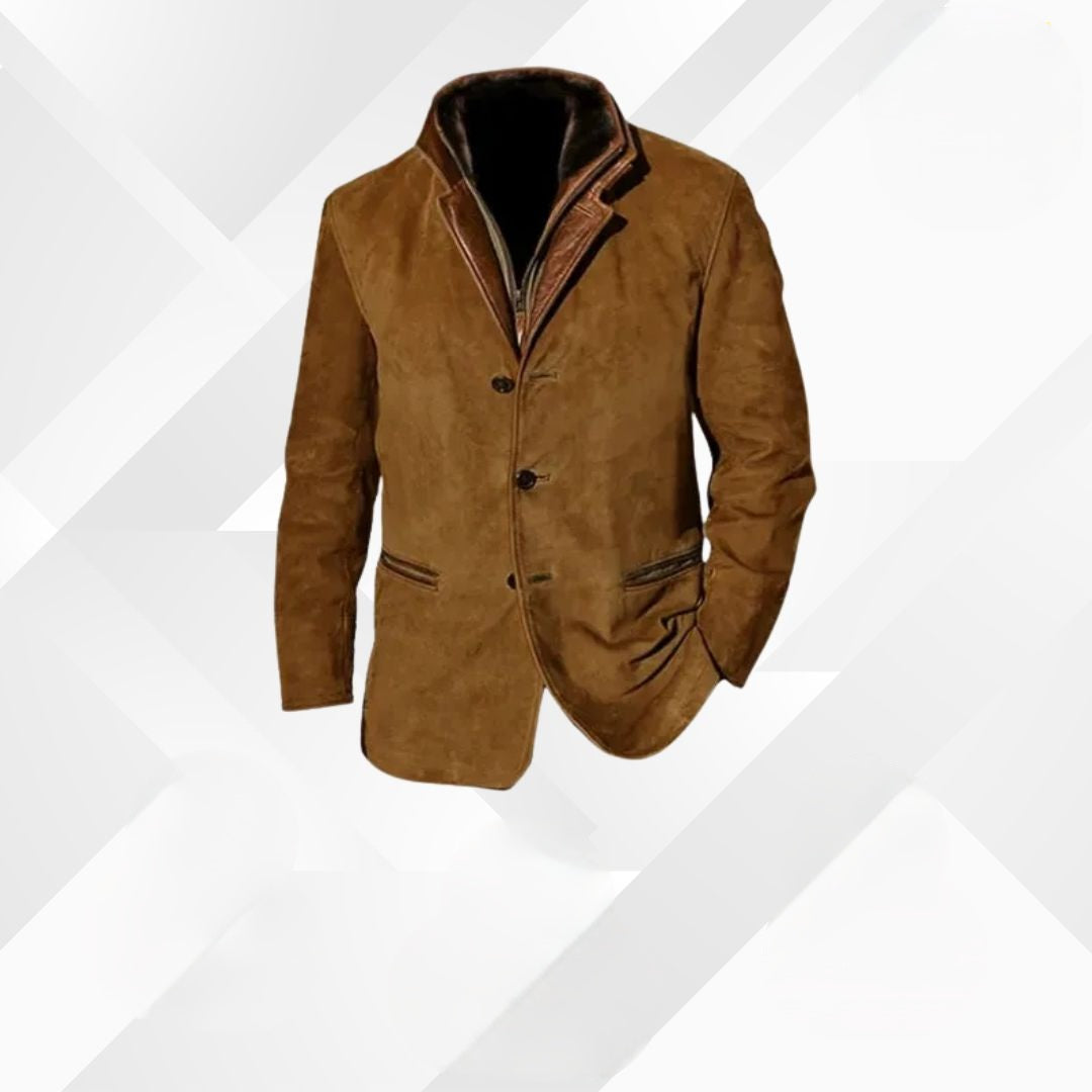 Veste Classique Homme Col Montant Boutons Autour