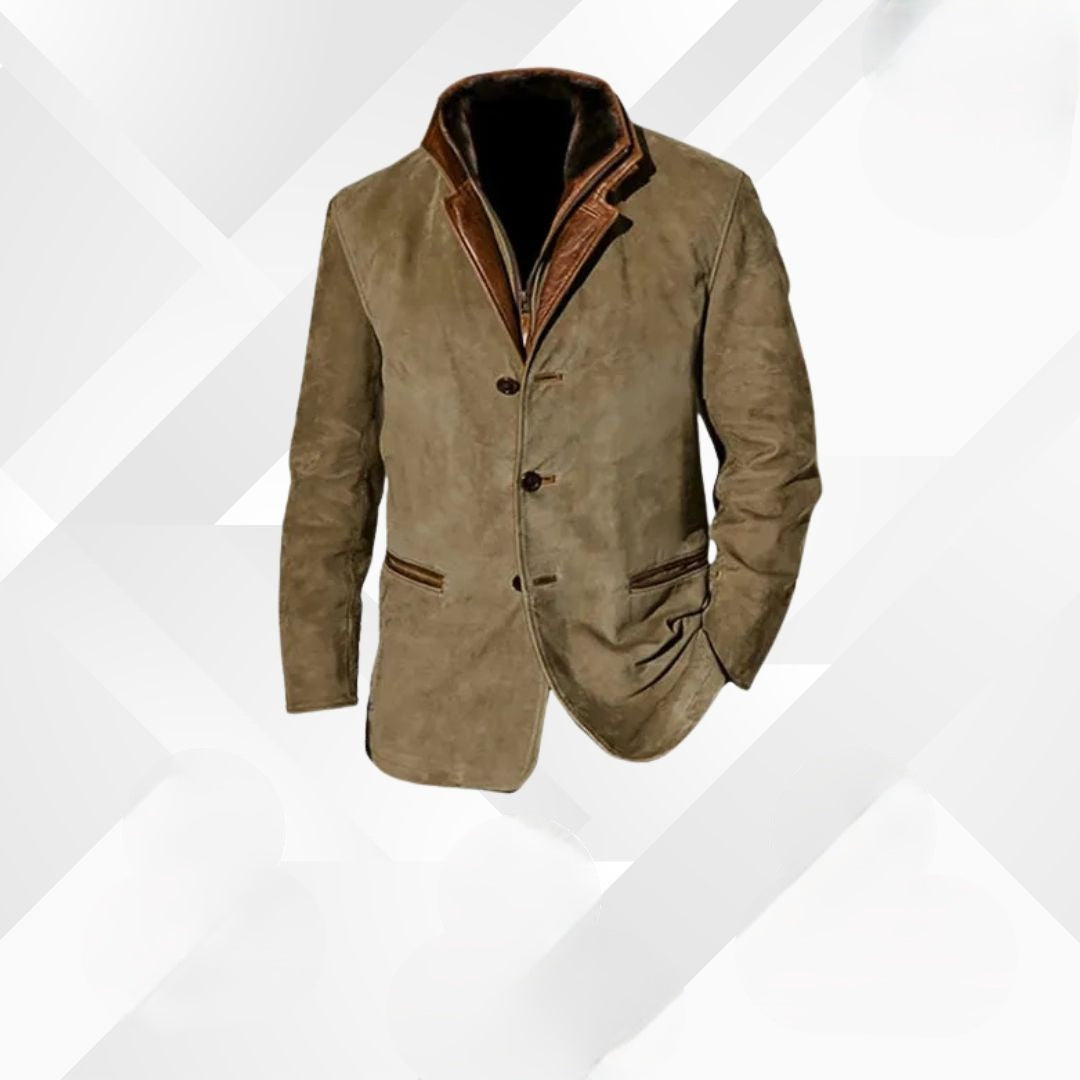 Veste Classique Homme Col Montant Boutons Autour