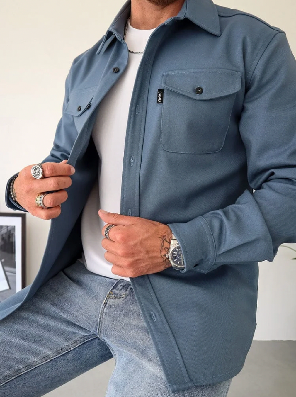 Chemise Homme Coton Doux - Élégant pour Hiver et Tenue Décontractée
