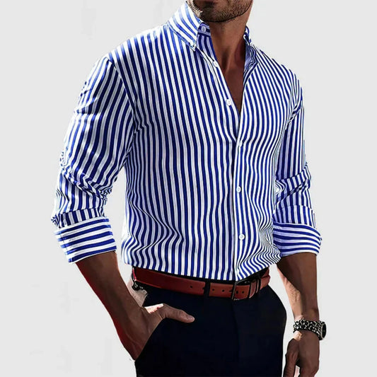 Chemise Homme Rayures Élégante - luxestyle