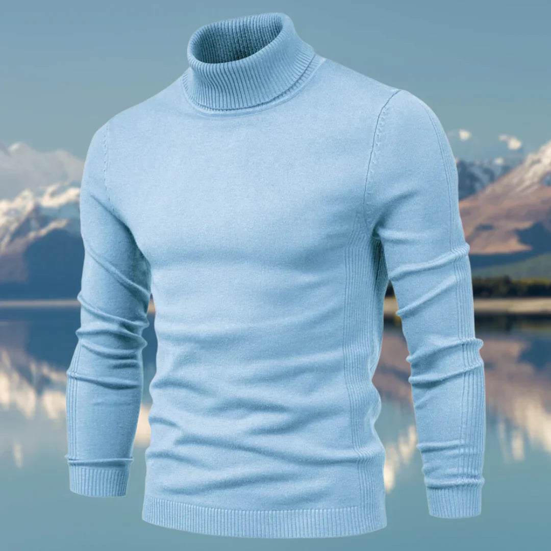 Pull Homme Col Roulé Élégant – Doux et Ajusté pour Hiver - LuxeStyle