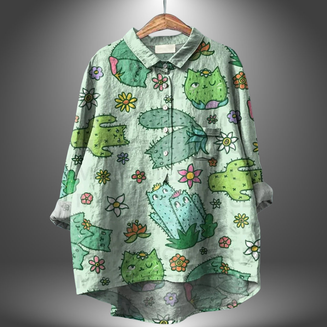 Chemise Florale Élégante Manches Courtes