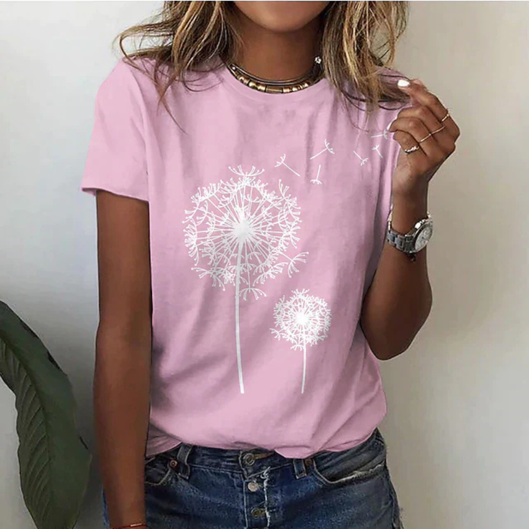 T-shirt Femme Casual Manches Courtes Coloré