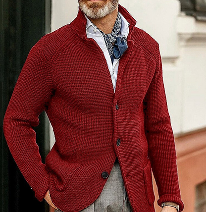 Blazer Classique Homme Élégant - Col Chemisé, Manches Longues & Chic Timeless