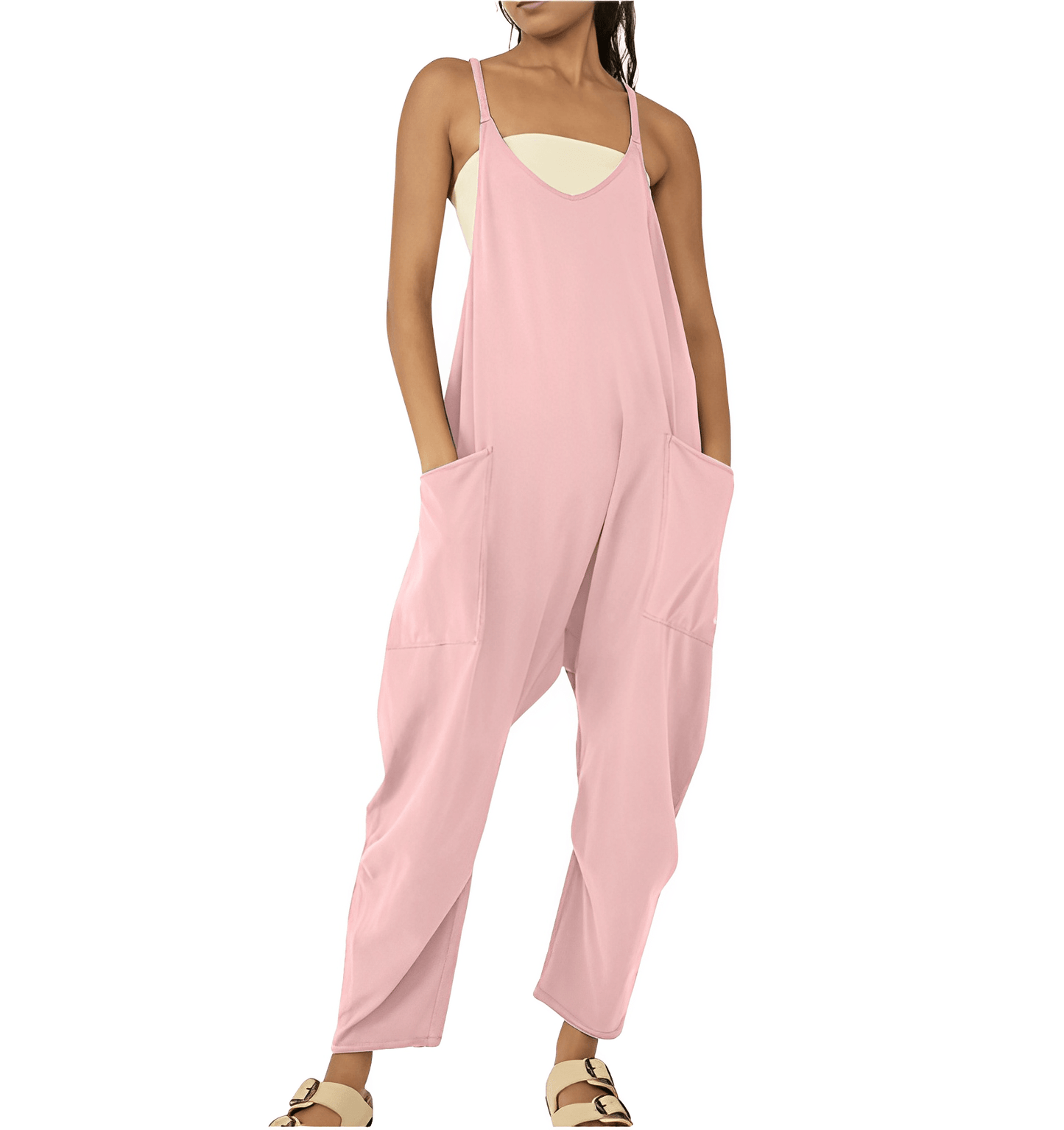 Combinaison Élégante Femme Olive Poches Generouses
