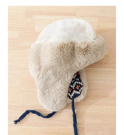 Casque Hiver Chaud avec Pompon pour Adultes