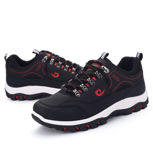 Bottes de marche robustes pour homme rouge noir - LuxeStyle