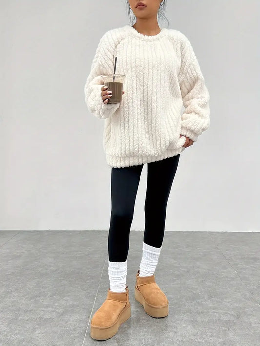 Pull Femme Grande Taille Col Rond Hiver - LuxeStyle