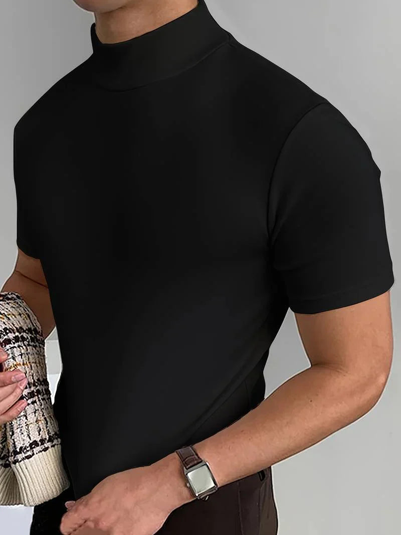 T-shirt Homme Casual Col Montant