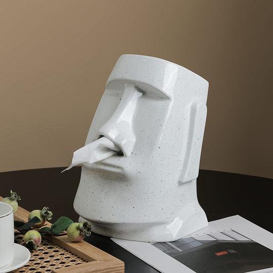 Statue Déco - Porte-Écharpe Moai Chic pour Intérieur Raffiné - BlxckFR