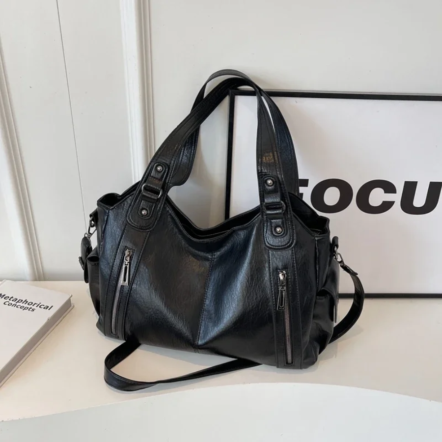 Sac à bandoulière Chic avec Poignées Doubles et Poches Zippées