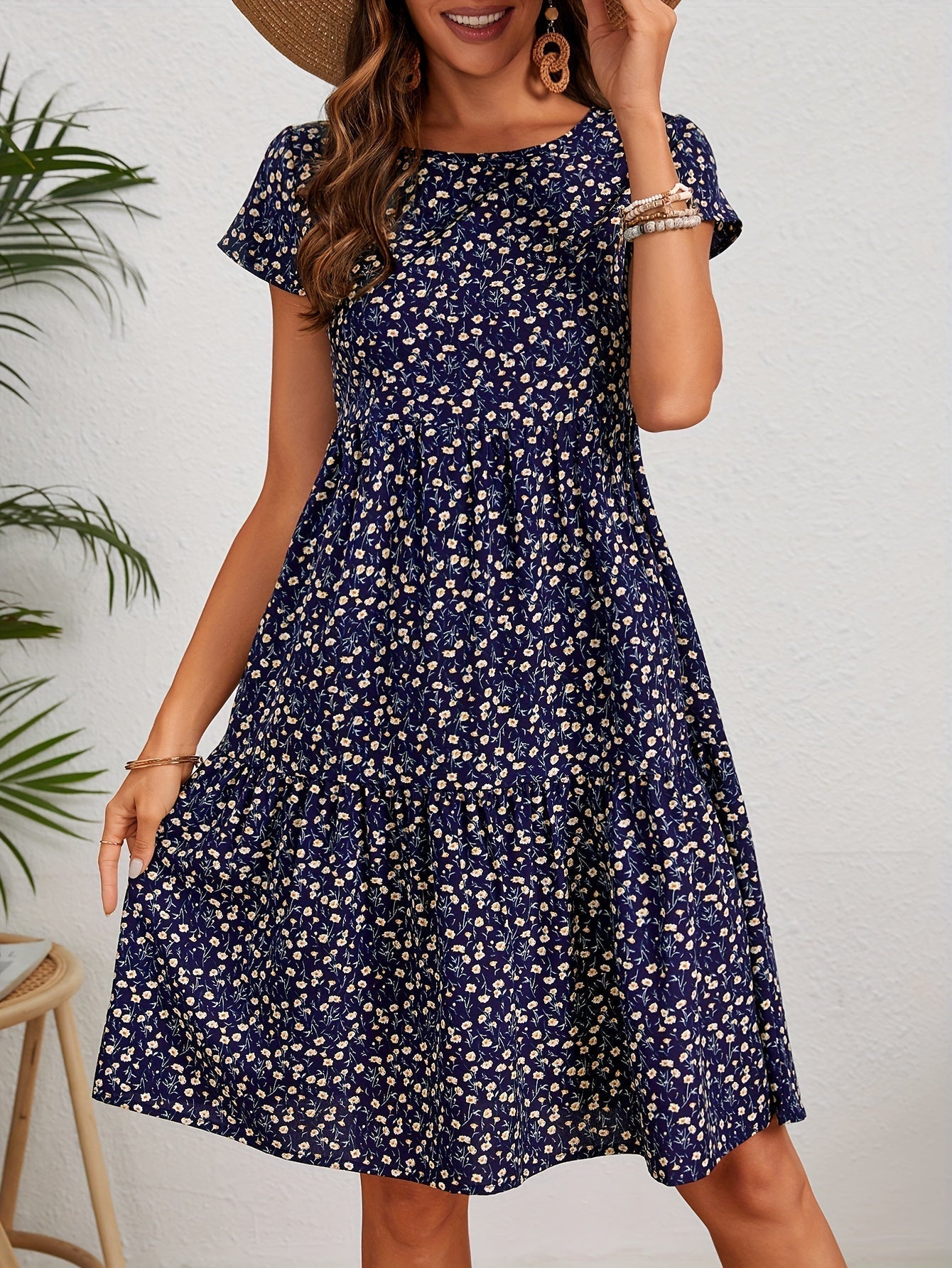 Robe Été Libre Fleurie pour Femme