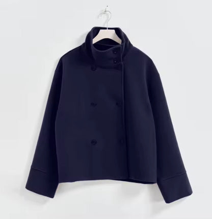 Manteau Femme Courts Élégants et Pratiques à Fermeture Double
