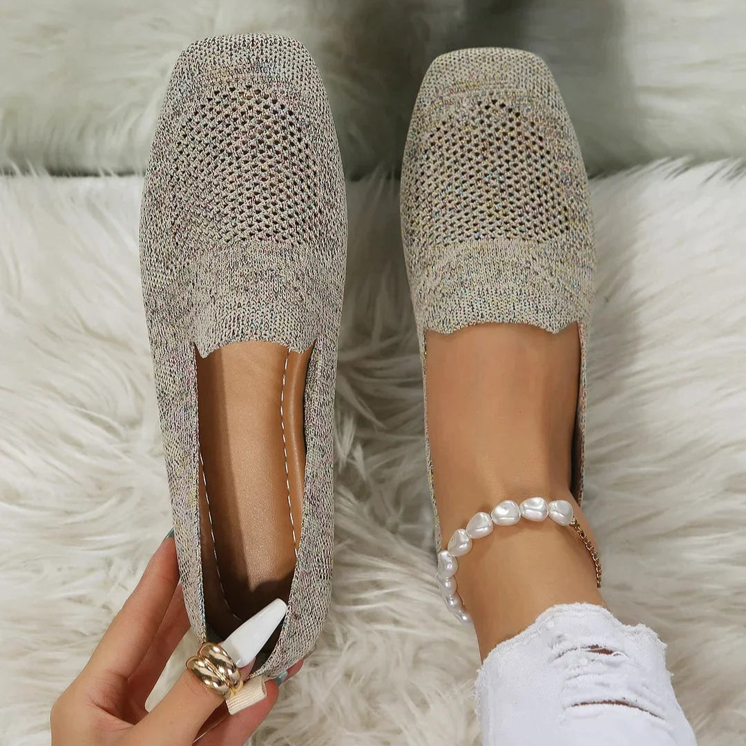 Chaussures plates confortables en mesh résistant