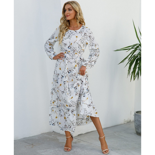 Robe Femme Élégante Fleurie pour Cérémonie - luxestyle