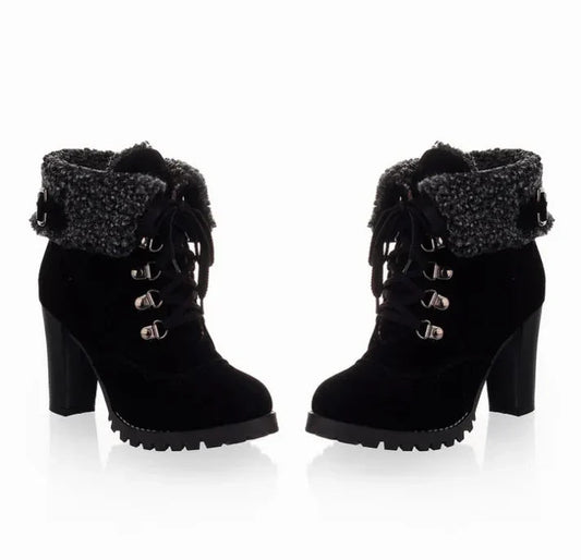 Bottes Féminines à Talons Élégantes et Confortables - LuxeStyle