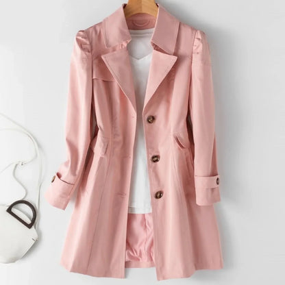 Manteau Femme Élégant - Trench Coat Imperméable Chic et Raffiné