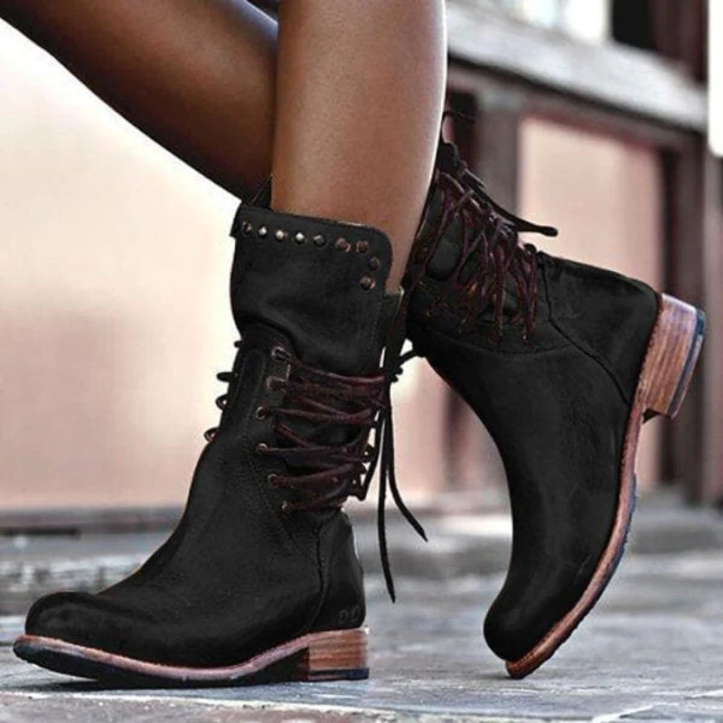 Bottes Cuir Classiques Confortables et Élégantes