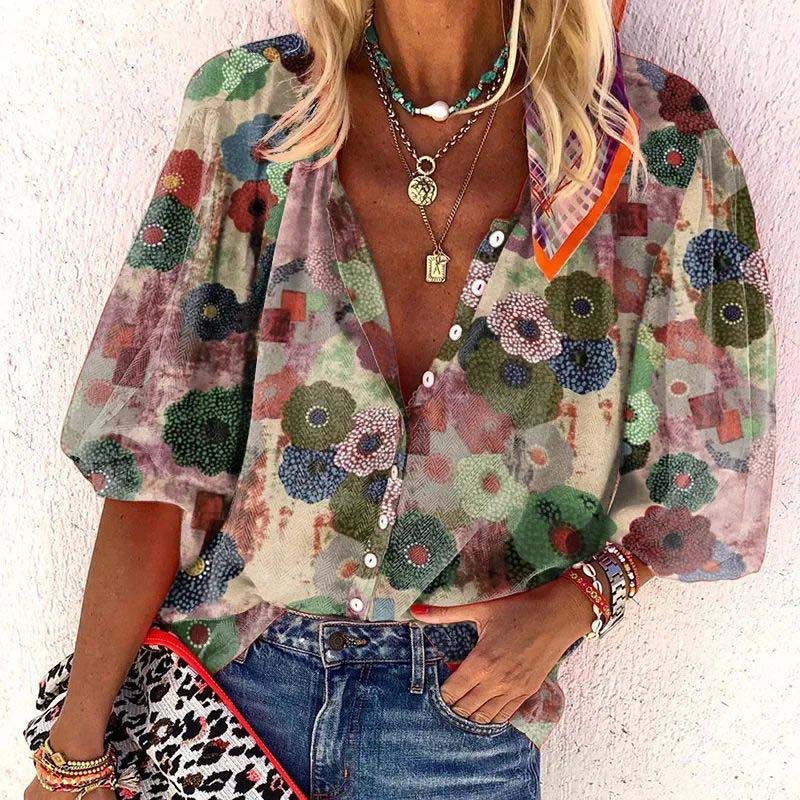 Blouse Florale Élégante pour Femme - Parfaite pour le Printemps - LuxeStyle