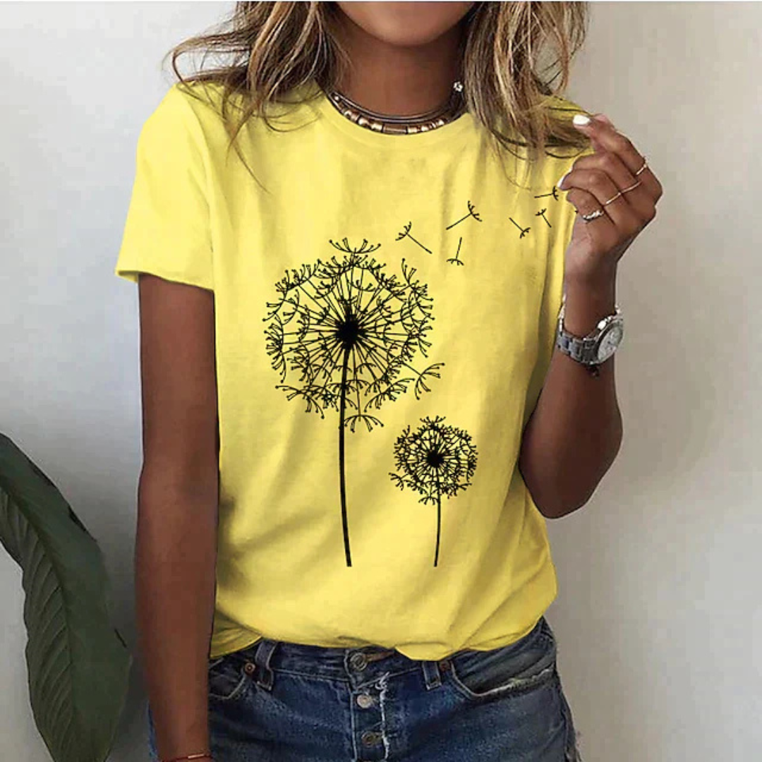 T-shirt Femme Casual Manches Courtes Coloré