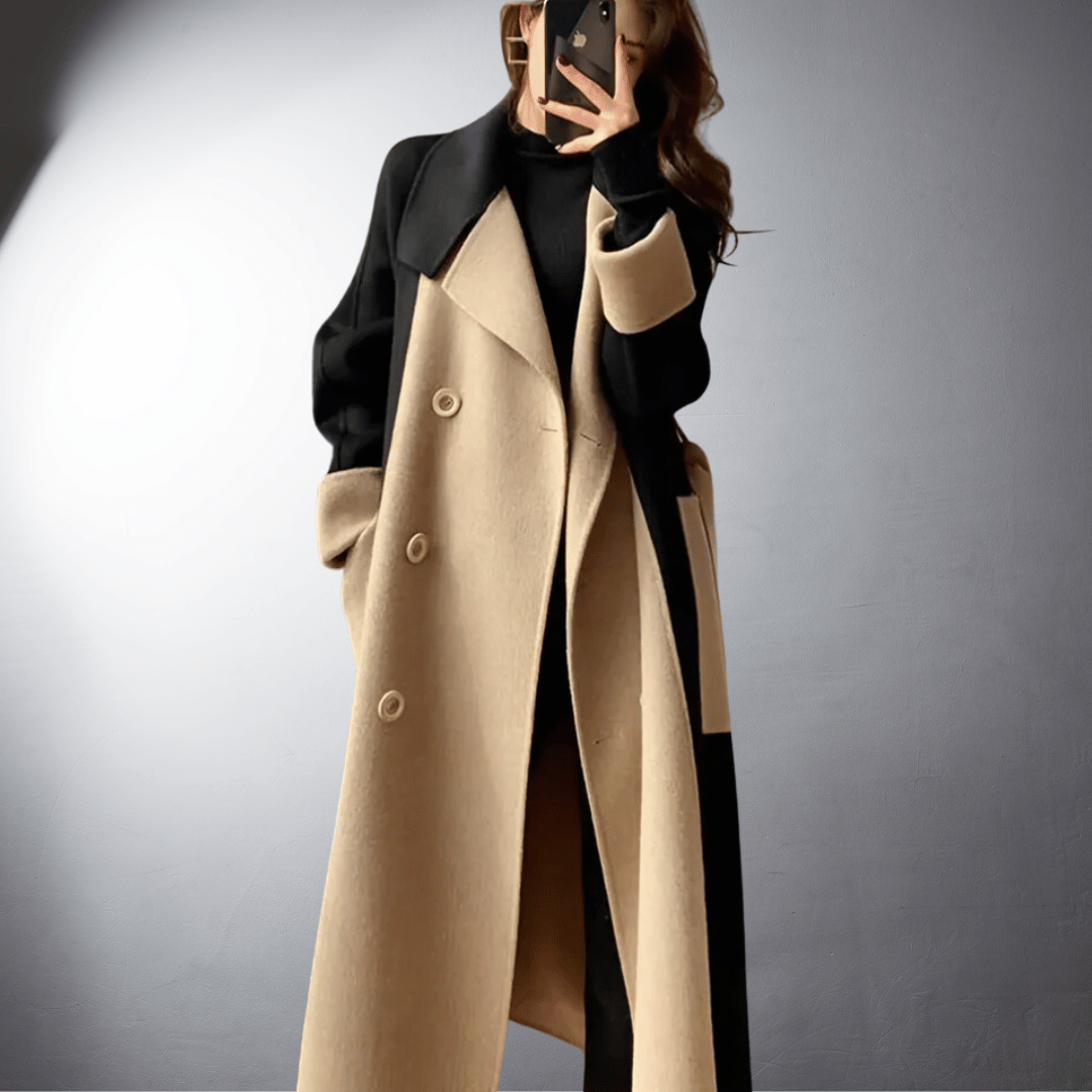 Manteau Femme Hiver Chic Mi-Longueur Fermeture Éclair