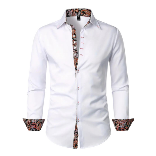Chemise Homme Classique À Manches Longues Imprimée - LuxeStyle