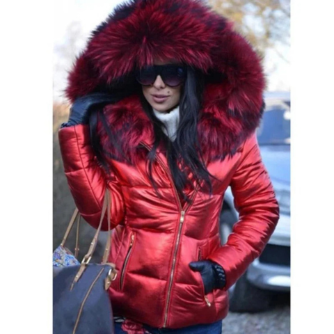 Veste femme hiver fourrure synthétique douce
