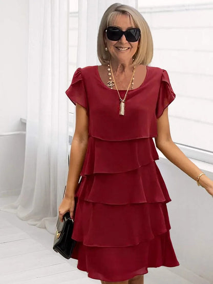 Robe Femme Élégante Chiffon Asymétrique - LuxeStyle