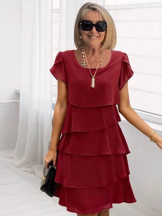 Robe Femme Élégante Chiffon Asymétrique - LuxeStyle