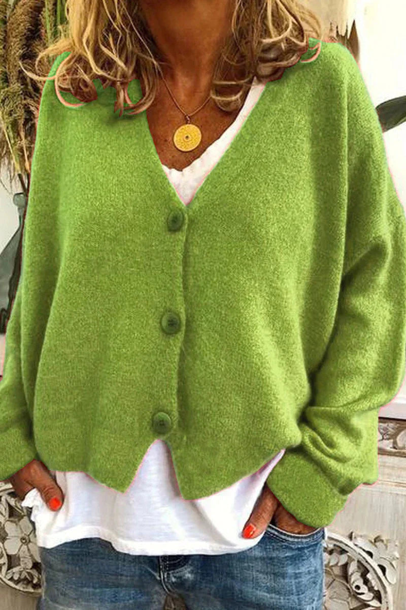 Gilet en laine brun femme boutons élégants