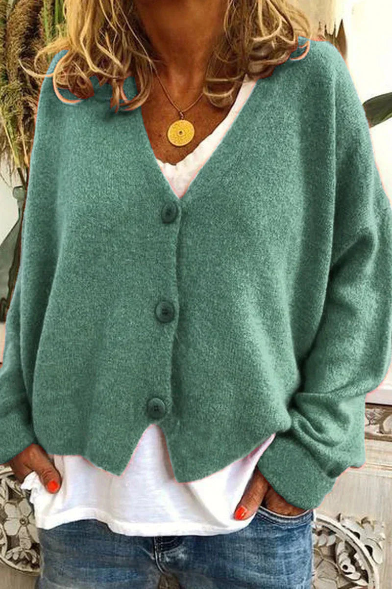 Gilet en laine brun femme boutons élégants