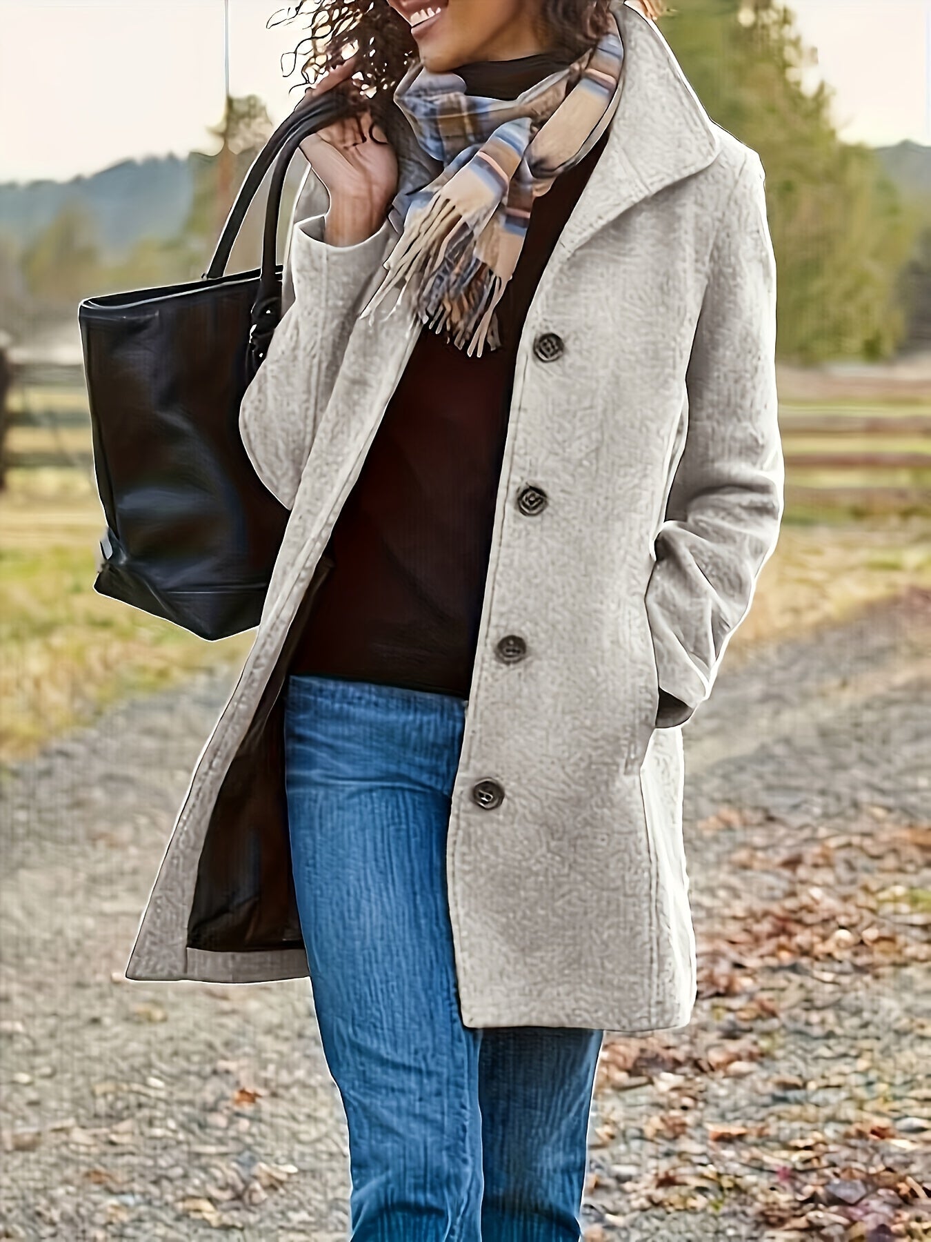 Manteau Femme Hivernal Gris Chaleureux - LuxeStyle