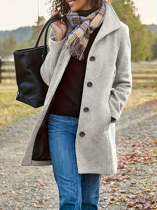Manteau Femme Hivernal Gris Chaleureux - LuxeStyle