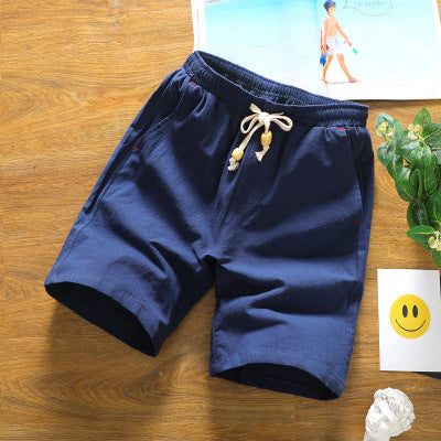 Short en lin blanc Homme Décontracté