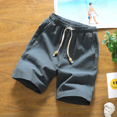 Short en lin blanc Homme Décontracté