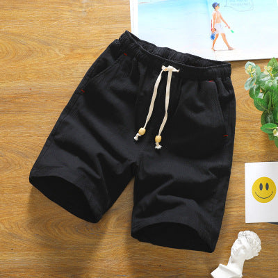 Short en lin blanc Homme Décontracté