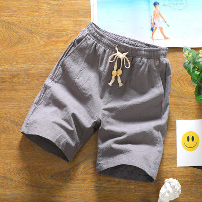 Short en lin blanc Homme Décontracté