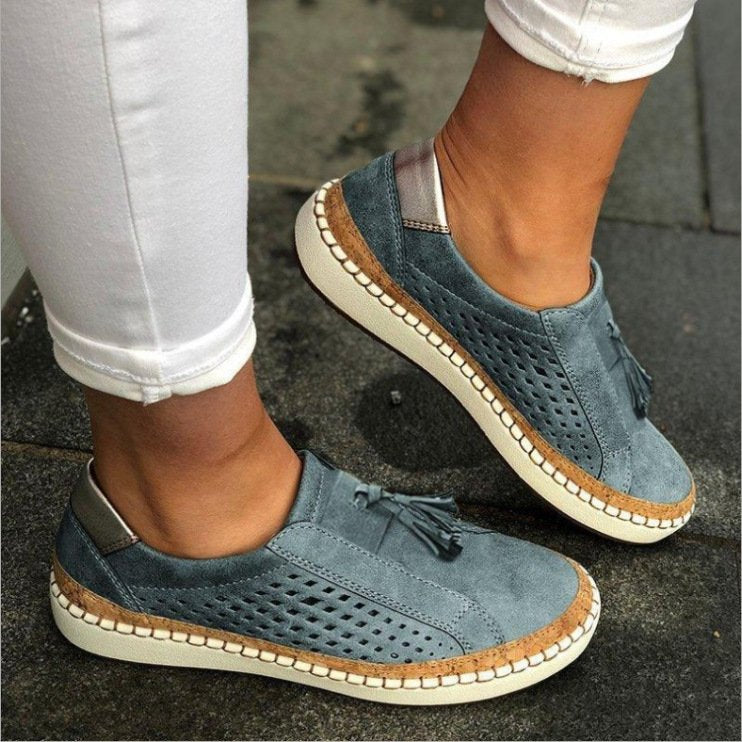 Bottines décontractées pour femme en cuir rouge avec détails western