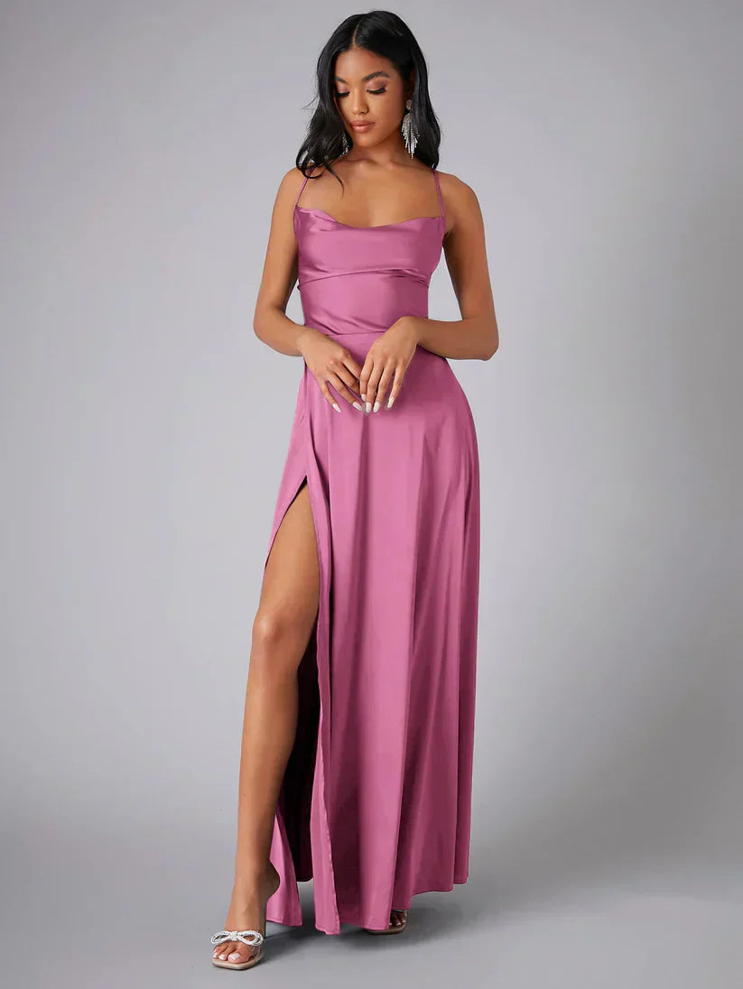 Robe de soirée Émeraude Décolletée pour femme
