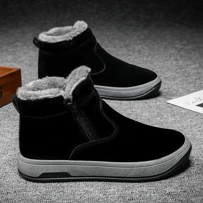 Bottes Hiver Zippées Isolées pour Extérieur Résistant