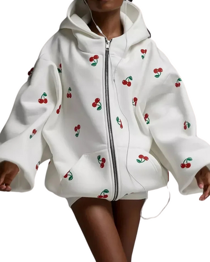 Veste Blanche Fleuri Élégante Pour Femme - LuxeStyle