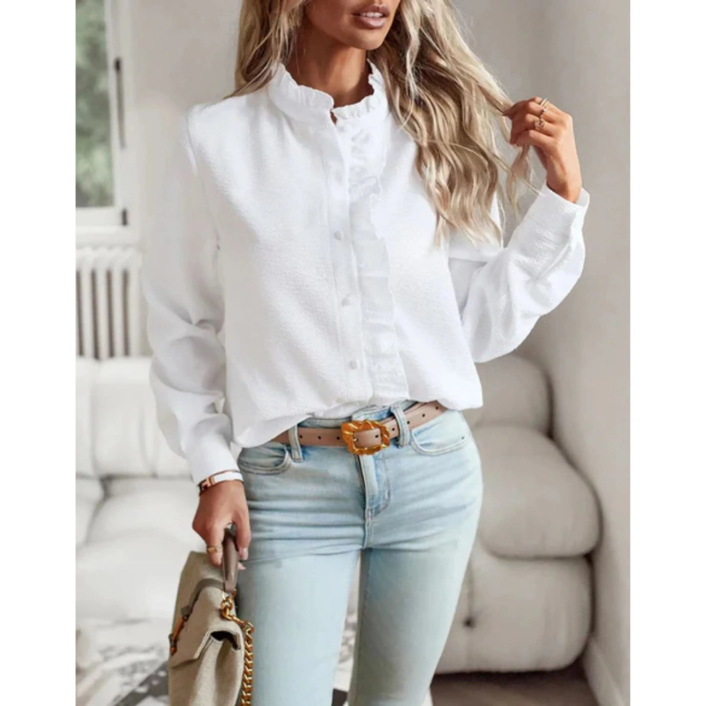 Chemise Femme Relaxe Manches Longues