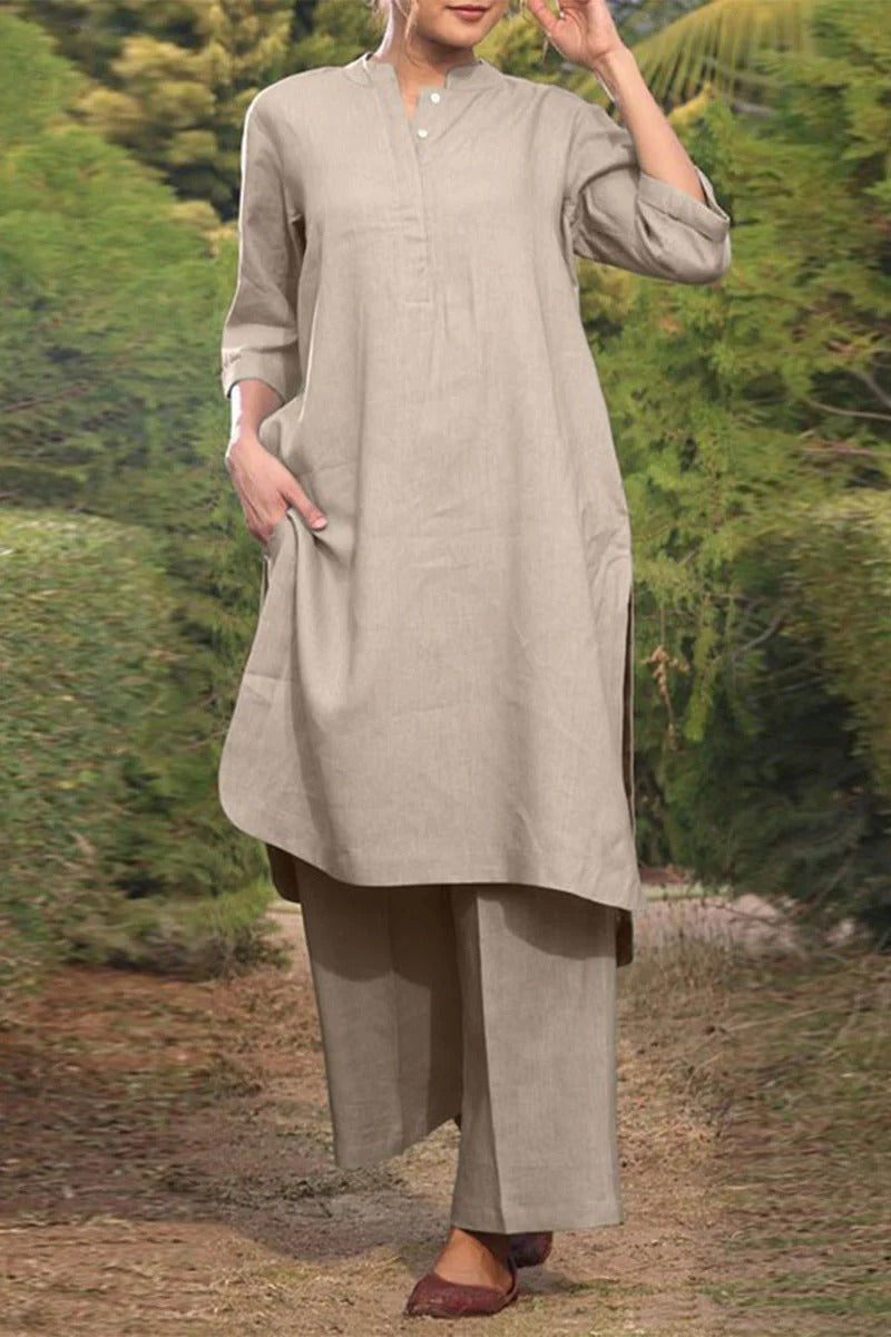 Robe Décontractée Femme Manches Longues Col Rond